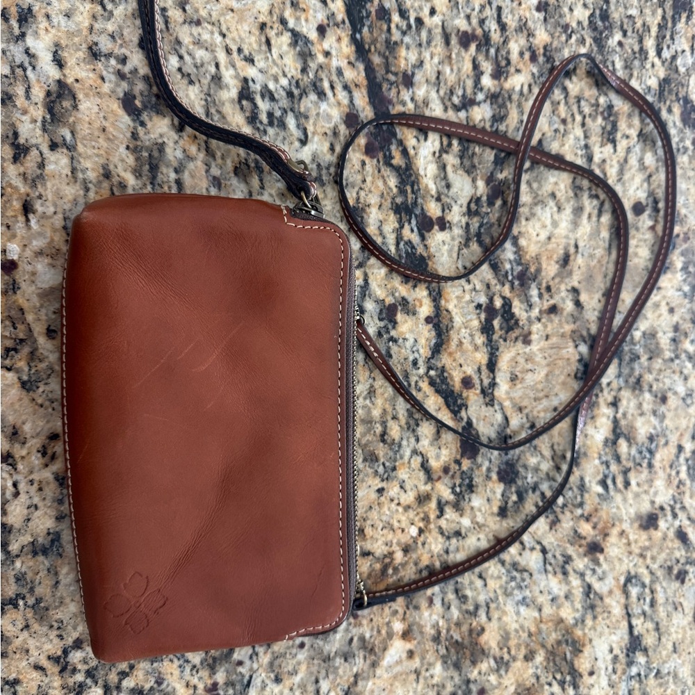 Patricia Nash Tan Leather Crossbody Bag
